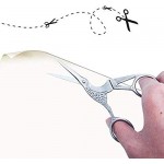 Acronde 2PCS Vintage Stork Shape Sewing Scissors Stainless Steel Tailor Scissors Sharp Sewing Shears for Embroidery, Sewing, Craft, Art Work & Everyday Use (Gold)