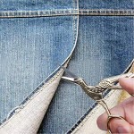 Acronde 2PCS Vintage Stork Shape Sewing Scissors Stainless Steel Tailor Scissors Sharp Sewing Shears for Embroidery, Sewing, Craft, Art Work & Everyday Use (Gold)