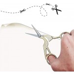 Acronde 2PCS Vintage Stork Shape Sewing Scissors Stainless Steel Tailor Scissors Sharp Sewing Shears for Embroidery, Sewing, Craft, Art Work & Everyday Use (Gold)