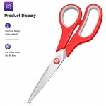 Scissors, Taotree 8" Multipurpose Scissor Bulk Pack of 5, Stainless Steel Sharp Scissors for Office Home General Use, High/Middle School Classroom Class Teacher Student Older Kids Scissors Supplies Scissors, Taotree 8" Multipurpose Scissor Bulk Pack of 5, Stainless Steel Sharp Scissors for Office Home General Use, High/Middle School Classroom Class Teacher Student Older Kids Scissors Supplies
