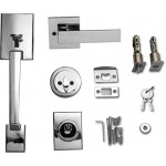 Berlin Modisch Single Cylinder HandleSet with Lever Door Handle (for Entrance and Front Door) Reversible for Right and Left Handed and a Single Cylinder deadbolt Handle Set Iron Black Finish Berlin Modisch Single Cylinder HandleSet with Lever Door Handle (for Entrance and Front Door) Reversible for Right and Left Handed and a Single Cylinder deadbolt Handle Set Iron Black Finish