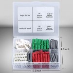 Drywall Anchor and Screw Kit,Cirlife Stainless Steel Screws,Picture Hooks for Drywall Door and Hollow-Wall, 126 Pieces Drywall Anchor and Screw Kit,Cirlife Stainless Steel Screws,Picture Hooks for Drywall Door and Hollow-Wall, 126 Pieces