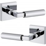Entrance Door Handle, Door Levers Suitable for Door Handles of Commercial and Residential Outdoor Doors, Entrance Doors, Villa Doors and So On, AA Door Handle. (Polished Silver) (Polish Silver)