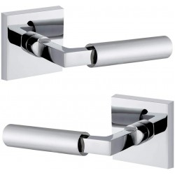 Entrance Door Handle, Door Levers Suitable for Door Handles of Commercial and Residential Outdoor Doors, Entrance Doors, Villa Doors and So On, AA Door Handle. (Polished Silver) (Polish Silver)
