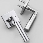 Entrance Door Handle, Door Levers Suitable for Door Handles of Commercial and Residential Outdoor Doors, Entrance Doors, Villa Doors and So On, AA Door Handle. (Polished Silver) (Polish Silver)