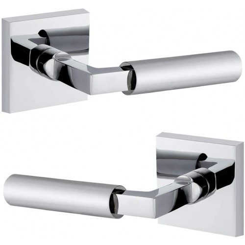 Entrance Door Handle, Door Levers Suitable for Door Handles of Commercial and Residential Outdoor Doors, Entrance Doors, Villa Doors and So On, AA Door Handle. (Polished Silver) (Polish Silver)