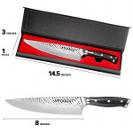 Pro Chef Knife 8 Inch, Japanese AUS-10V Super Stainless Steel Kitchen Knife with Hammer Finish, Chefs Knife with a triple-riveted Ergonomic Handle, Professional Durable Cooking Knife with Gift Box Pro Chef Knife 8 Inch, Japanese AUS-10V Super Stainless Steel Kitchen Knife with Hammer Finish, Chefs Knife with a triple-riveted Ergonomic Handle, Professional Durable Cooking Knife with Gift Box